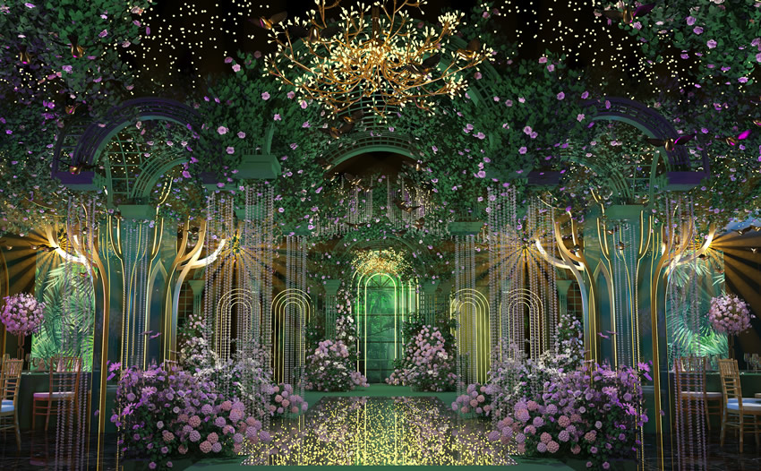 越西奇妙森林婚礼堂效果展示